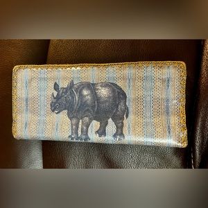 Mlaui Aztec Design Wallet Rhinoceros Souvenir from Great Smoky Mtn National Park